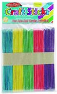 🎨 charles leonard craft sticks - jumbo size assorted color craft sticks for creative arts - 6 x 3/4 inch - 75/bag (66585) logo