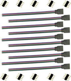 img 4 attached to 🔌 TronicsPros LED Connector Cable - 4 Pin RGB LED Tape, Ribbon & Controller Connector - 6in Length (10pcs)