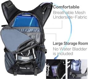 img 1 attached to 🚴 RMCLTECH Cycling Backpack: Breathable Hydration Pack for Outdoor Sports, Running, Hiking, Biking - 18L Men's/Women's Daypack