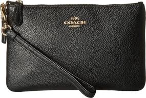 img 3 attached to 👜 Stylish COACH Womens Polished Pebble Wristlet: A Must-Have Handbag & Wallet Combo for Women