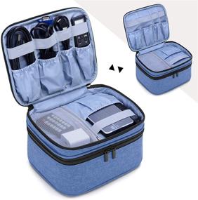 img 3 attached to Luxja Carrying Bag for DR.J Mini Projector, Portable Case with Accessories, Blue