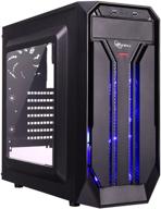 rosewill bradley m atx mid tower корпус для игрового компьютера: улучшенная вентиляция, светодиодное боковое окно и порты usb 3.0. логотип