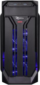 img 3 attached to Rosewill BRADLEY M ATX Mid Tower корпус для игрового компьютера: Улучшенная вентиляция, светодиодное боковое окно и порты USB 3.0.