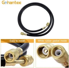 img 1 attached to 🌡️ gohantee R410A AC Refrigerant Charging Hoses - 59“ HVAC Charging Hose with 1/4’’ SAE Female Flare - 800PSI Working Pressure - R410A R22 R134A R12 R502 Air Condition System Maintenance