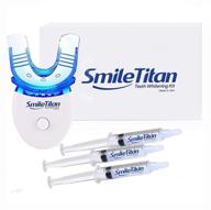 😁 smile titan teeth whitening kit: get a brighter smile with 5x led accelerator light and tray teeth whitener logo