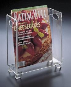 img 1 attached to 📚 Huang Acrylic Clear Magazine Holder/Wastebasket: Organize and Declutter with Style!