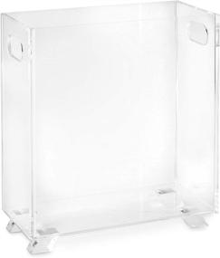 img 2 attached to 📚 Huang Acrylic Clear Magazine Holder/Wastebasket: Organize and Declutter with Style!