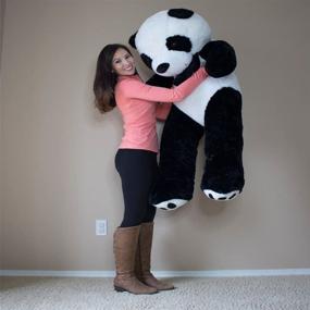 img 2 attached to 🐼 Yesbears 5 Foot Giant Panda Bear - Ultra Soft Paws Embroidery with Bonus Pillow