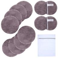 💜 reusable microfiber makeup remover pads - set of 12 soft round face cloths for effective cleansing - washable & purple logo