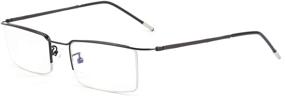 img 3 attached to 👓 Rectangular Men's Semi Rimless Progressive Multifocal Reading Glasses - WANWAN Reader