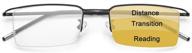 👓 rectangular men's semi rimless progressive multifocal reading glasses - wanwan reader logo