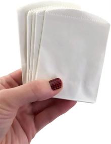 img 2 attached to 50 Mini White Paper Bags Gift Wrapping Supplies