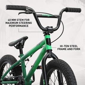 img 1 attached to 🚲 Mongoose Legion Freestyle Sidewalk BMX Bike for Kids and Beginners to Advanced Riders, 16-20-inch Wheels, High-Tensile Steel Frame, Micro Drive 25x9T BMX Gearing