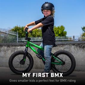 img 3 attached to 🚲 Mongoose Legion Freestyle Sidewalk BMX Bike for Kids and Beginners to Advanced Riders, 16-20-inch Wheels, High-Tensile Steel Frame, Micro Drive 25x9T BMX Gearing