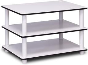 img 4 attached to Furinno 11173 3-Tier Coffee Table, White with White Tube - Easy Assembly, No Tools Required