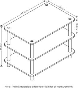 img 3 attached to Furinno 11173 3-Tier Coffee Table, White with White Tube - Easy Assembly, No Tools Required