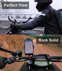 img 1 attached to 🏍️ Premium Red Metal Motorcycle Phone Mount with Camera Mount - Anti-Vibration iPhone/Samsung Holder for Harley Davidson & all Handlebars - Adjustable & Durable