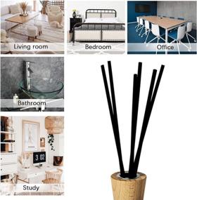 img 2 attached to 🖤 PLYXQ Reed Diffuser Sticks (100PCS) - 7 Inch Natural Rattan Sticks for Home Office Spa and Bedroom - Black Reed Diffusers