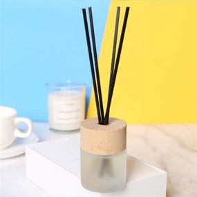 img 1 attached to 🖤 PLYXQ Reed Diffuser Sticks (100PCS) - 7 Inch Natural Rattan Sticks for Home Office Spa and Bedroom - Black Reed Diffusers