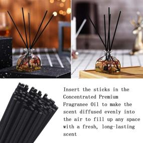 img 3 attached to 🖤 PLYXQ Reed Diffuser Sticks (100PCS) - 7 Inch Natural Rattan Sticks for Home Office Spa and Bedroom - Black Reed Diffusers