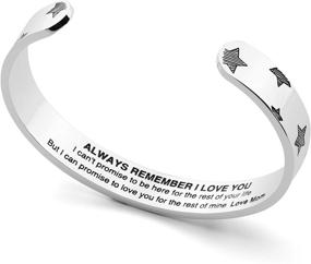 img 4 attached to 🌟 Arifoo Bracelets: Personalized Inspirational Cuff Bangles - Perfect Gift of Encouragement for Women