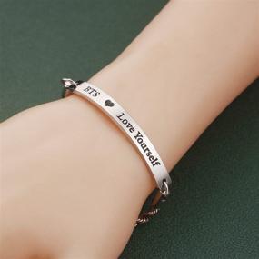img 3 attached to 🎁 HELAN BTS Gift: LOVE YOURSELF Bracelet for BTS Fans - A.R.M.Y Inspired Kpop Jewelry & Inspirational Group Bracelet