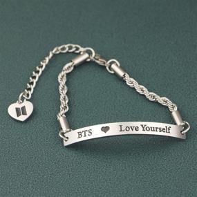 img 2 attached to 🎁 HELAN BTS Gift: LOVE YOURSELF Bracelet for BTS Fans - A.R.M.Y Inspired Kpop Jewelry & Inspirational Group Bracelet