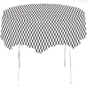 img 1 attached to 🖤 82ft Black and White Tablecloth - Creative Converting