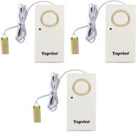 💧 topvico water leak sensor detector flood alarm for basement - battery operated, 120db volume - set of 3 pack logo