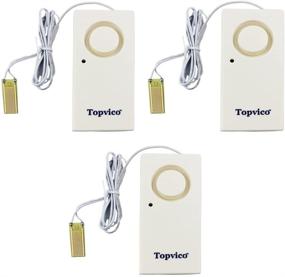 img 3 attached to 💧 Topvico Water Leak Sensor Detector Flood Alarm for Basement - Battery Operated, 120dB Volume - Set of 3 Pack