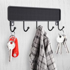 img 3 attached to 🔑 Metal Key Hook for Wall Decorative - MOCREO Key Holder for Wall Mount with 5 Hooks - Key Organizer Rack for Front Door, Kitchen, Hallway - Black