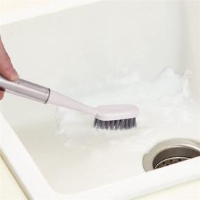 img 1 attached to 🧹 Versatile 2-Piece Cleaning Brushes: Perfect for Household Use, Dishes, Utensils, Sinks, Basins & Tile Gaps Cleaning