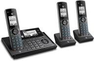 📞 at&t clp99387 cordless phone: bluetooth connect to cell, smart call blocker, metallic blue (3 handsets) logo
