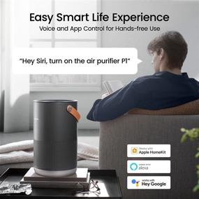 img 3 attached to 🏠 Smartmi Home Air Purifier with Handle - Small Pet Air Purifier with HomeKit & Alexa Compatibility, HEPA H13 Filter, Ultra Quiet Operation (19dB), Dual Sensor - Removes Odor, Smoke, Dust, Pollen & PM2.5 - Ideal for Bedroom and Small Rooms