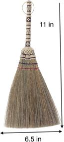 img 4 attached to 🧹 SN SKENNOVA - Tiny 11 Inch Asian Whisk Broom with Embroidered Nylon Thread Handle