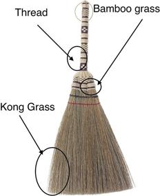 img 3 attached to 🧹 SN SKENNOVA - Tiny 11 Inch Asian Whisk Broom with Embroidered Nylon Thread Handle