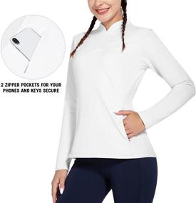 img 1 attached to 🧥 Baleaf Women's 1/4 Zip Fleece Pullover Long Sleeve Shirts for Cold Winter, Mock Neck Tops Ideal for Running and Hiking