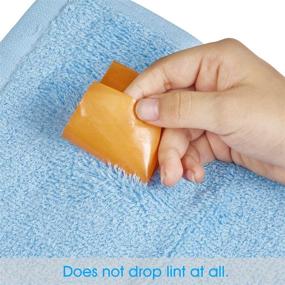 img 1 attached to 🧽 9-Pack Kitchen Cleaning Sponge Cloth Dish Towels - Lint-Free Dishcloths, Super Absorbent Dishtowels, Reusable Cloth for Kitchen, Home, Car - Dish Rags, Scrub Hand Towel, Drying Fast - Blue