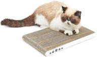 🐱 conlun cat scratcher: wave curved/flat shape design with different scratch textures - double-sided anti-slip cardboard cat scratching pad for durable and effective scratching logo