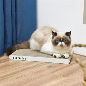 img 2 attached to 🐱 Conlun Cat Scratcher: Wave Curved/Flat Shape Design with Different Scratch Textures - Double-Sided Anti-Slip Cardboard Cat Scratching Pad for Durable and Effective Scratching