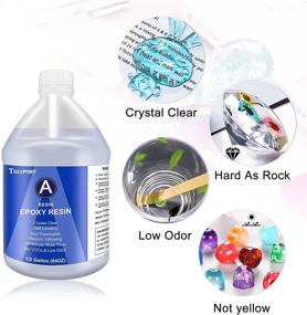 img 2 attached to 🎨 1 Gallon Crystal Clear Epoxy Resin and Hardener Kit for DIY Jewelry, Art Crafts, and Coating Wood - Easy Cast Resin with Complete Set of Tools and Instructions