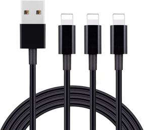 img 4 attached to 📱 High Quality 10ft iPhone Charger Cord 3 Pack with Black Finish - Compatible with iPhone 12, 11, 11 Pro, XS MAX, XR, X, 8