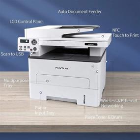 img 2 attached to 🖨️ Efficient Pantum M29DW Monochrome Laser Printer: Wireless Duplex, Networking, USB 2.0, 35PPM