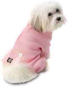 img 2 attached to 🐾 Premium Cozy Thermal Pajamas for Pets - Large, Pink with White Stitching - PetRageous