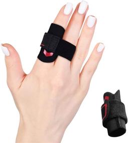 img 4 attached to 🖐️ VHOPMORE Neoprene Finger Splint Wraps: Adjustable Finger Support for Trigger Finger, Arthritis, and Sports Injuries