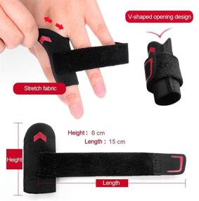 img 2 attached to 🖐️ VHOPMORE Neoprene Finger Splint Wraps: Adjustable Finger Support for Trigger Finger, Arthritis, and Sports Injuries