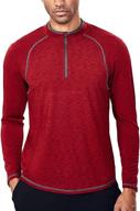 lightweight men's quarter zip running pullover top logo