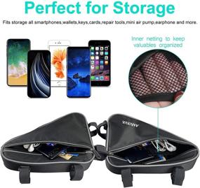 img 3 attached to 🚴 ANVAVA Triangle Bike Bag - Waterproof Frame Storage Pouch for Cycling, Reflective Bicycle Bag with Ample Storage - Ideal for Road/Mountain Bikes