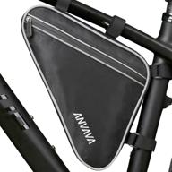 🚴 anvava triangle bike bag - waterproof frame storage pouch for cycling, reflective bicycle bag with ample storage - ideal for road/mountain bikes logo