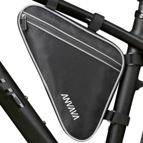 img 4 attached to 🚴 ANVAVA Triangle Bike Bag - Waterproof Frame Storage Pouch for Cycling, Reflective Bicycle Bag with Ample Storage - Ideal for Road/Mountain Bikes